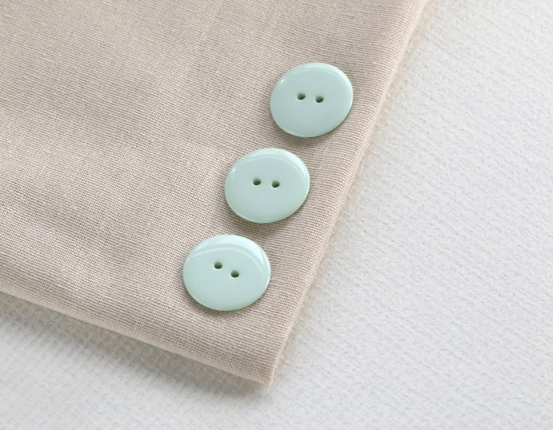 GANSSIA 100pcs 1 Inch (25mm) Sewing Buttons for Garment 2 Holes Light Green Buttons Crafts DIY Project - Image 4